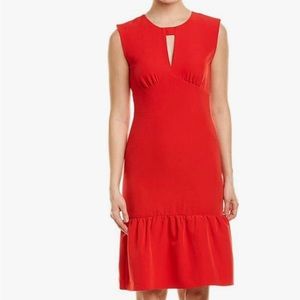 NWT Milly Ruby Red Midi Peyton Dress